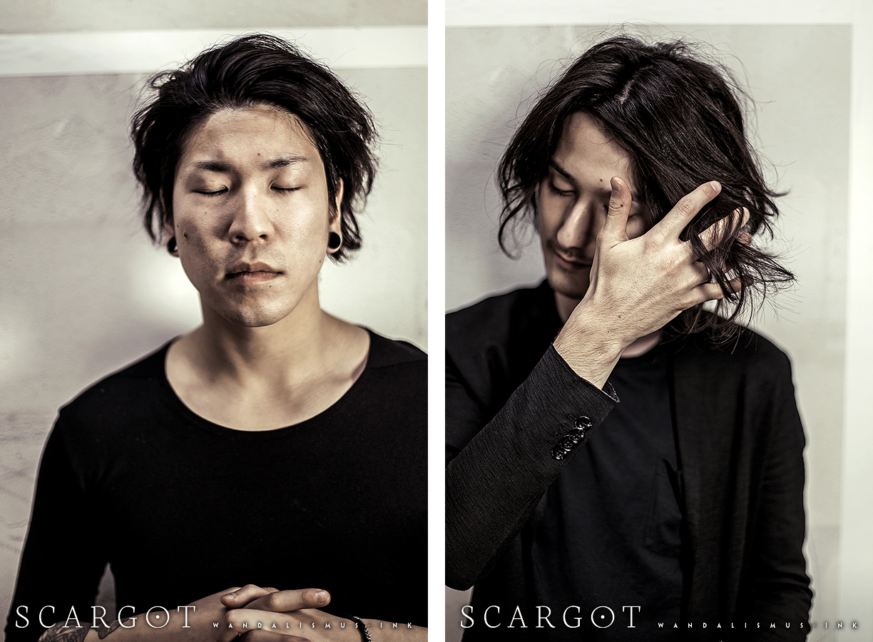 SCARGOT 2016 Portrait Guitar Yasu and Bass Tadashi, photo by Wanda Proft